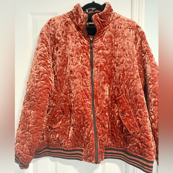 Bernardo Copper Velvet Bomber Jacket - Picture 3 of 7